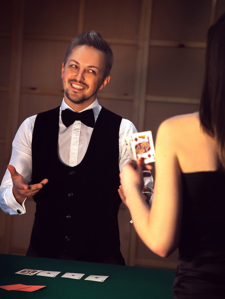 rekapan macau live dealer studio with professional cameras and tables